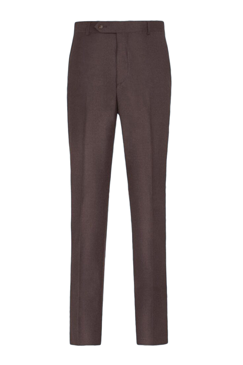 Giorgio Fiorelli Brown Plain Front Dress Pants