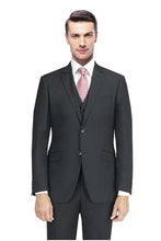 Mantoni Solid Black Suit (2-Piece Set)