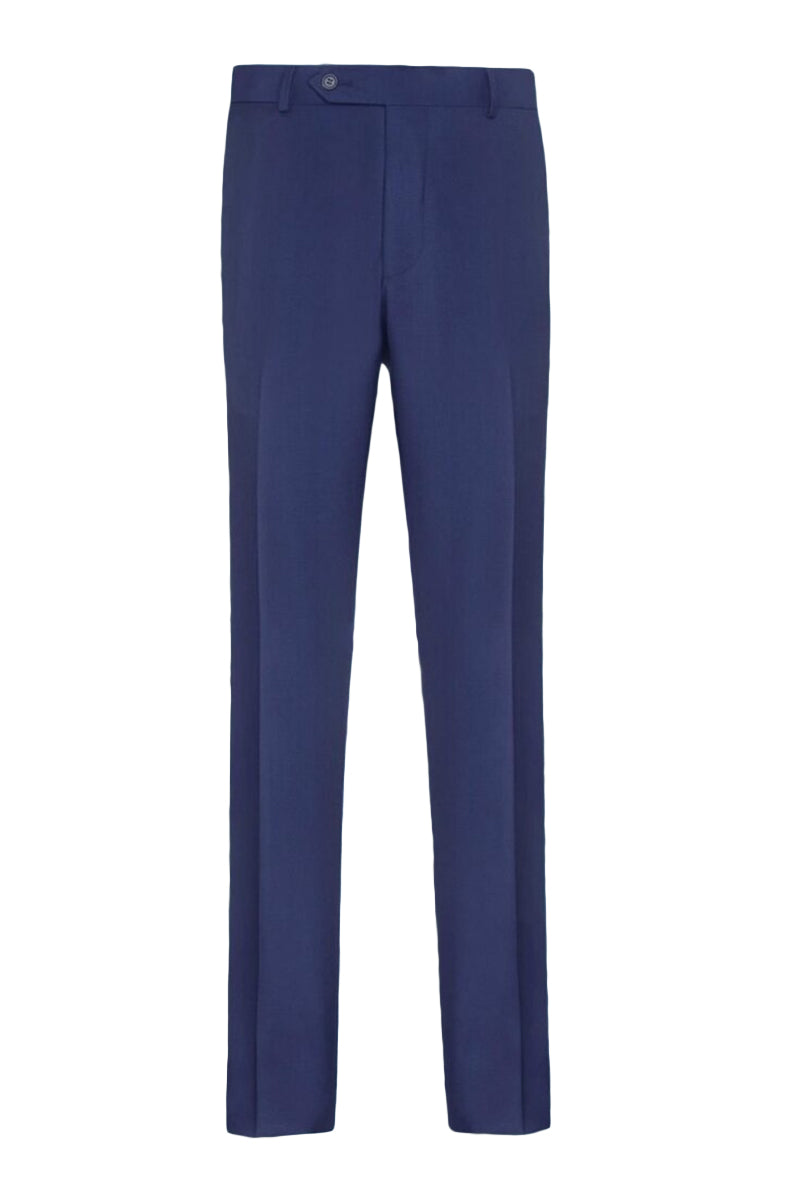 "Ashton" French Blue Super 140s Wool Suit Pants