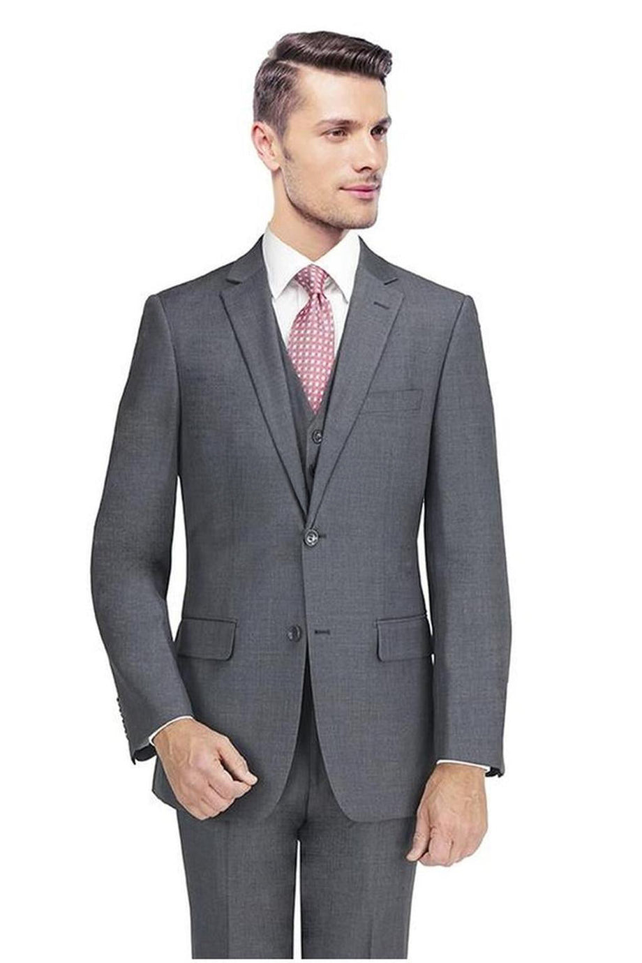 Mantoni Solid Grey Suit (2-Piece Set)