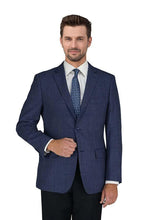 Mantoni Blue Hopsack Plaid Sports Jacket