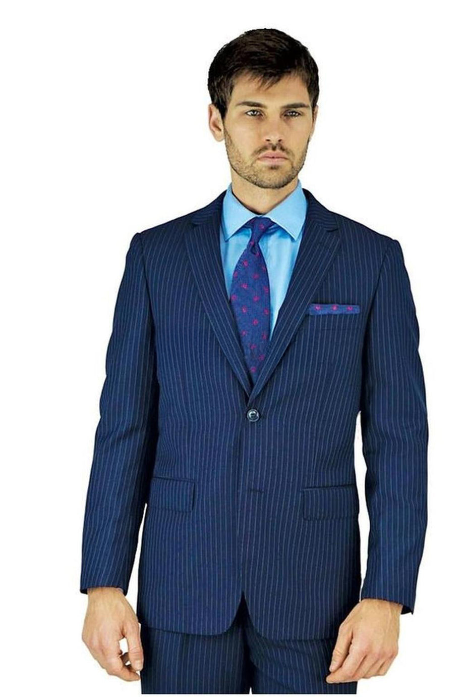 Mantoni Navy Stripe Suit (2-Piece Set)