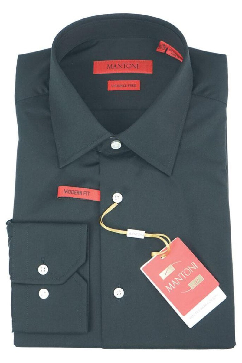 "Orion" Black Laydown Dress Shirt