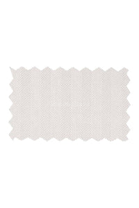 "Santiago" White Herringbone Laydown Dress Shirt