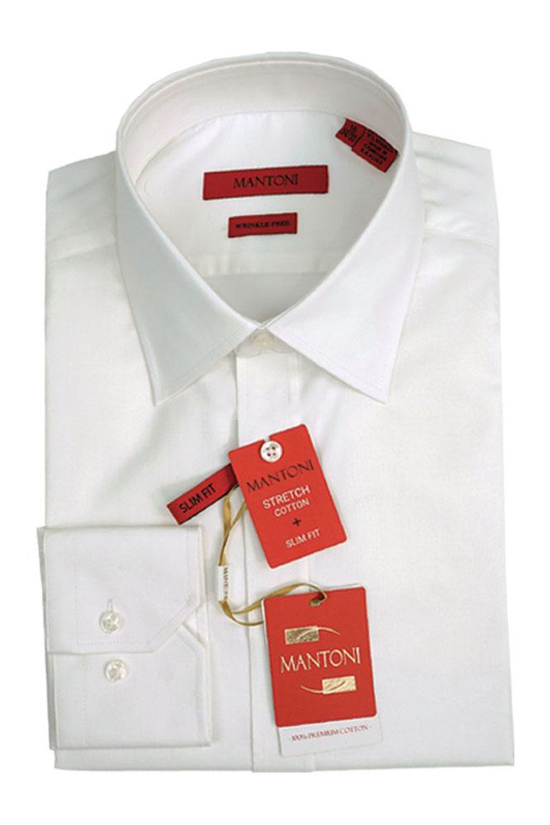 "Everest" White Laydown Dress Shirt