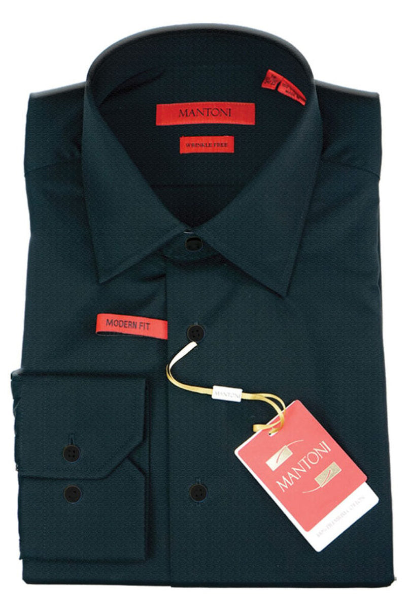 "Olympus" Black Laydown Dress Shirt