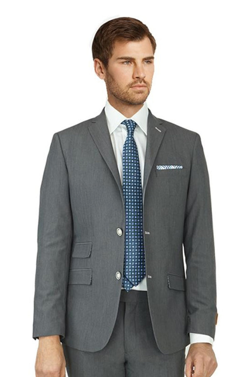 Manchester & Tailor Solid Light Grey Suit (2-Piece Set)