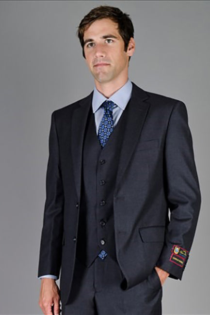 Giorgio Fiorelli Giorgio Fiorelli Solid Charcoal Suit (2-Piece Set)