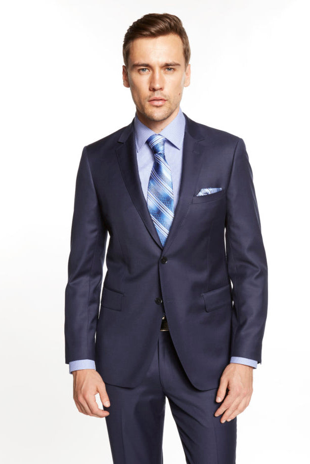 Giorgio Fiorelli Giorgio Fiorelli Solid Indigo Blue Suit (2-Piece Set)