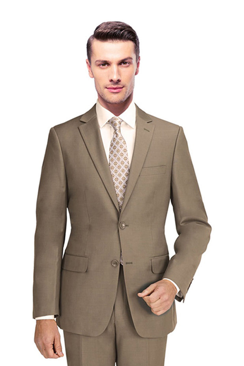 Giorgio Fiorelli Giorgio Fiorelli Solid Oatmeal Taupe Suit (2-Piece Set)