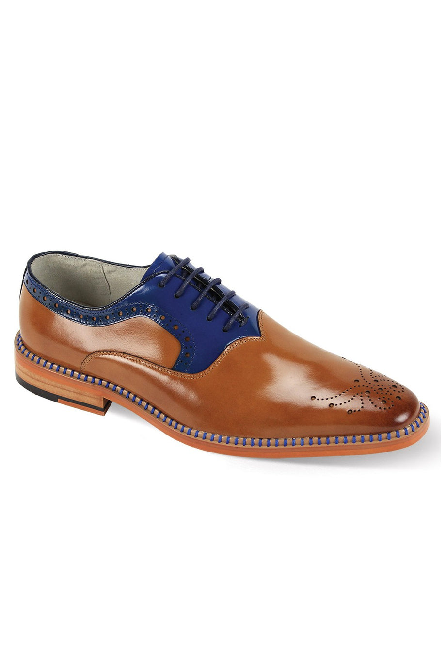 Giovanni "Sawyer" Tan & Cobalt Dress Shoes
