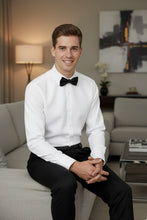 "Jamison" White Twill Spread Collar Dress Shirt