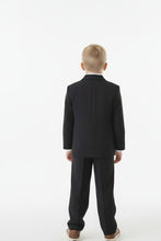 Little Tuxedos "Mason" Kids Black Suit (5-Piece Set)