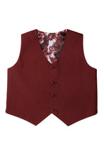Little Tuxedos "Mason" Kids Burgundy Suit (5-Piece Set)