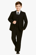 "Mason" Kids Dark Charcoal Suit (5-Piece Set)