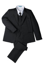 Little Tuxedos "Mason" Kids Dark Charcoal Suit (5-Piece Set)