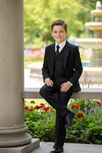 Little Tuxedos "Mason" Kids Dark Charcoal Suit (5-Piece Set)