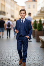 "Mason" Kids Indigo Suit (5-Piece Set)