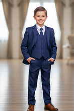 "Mason" Kids Indigo Suit (5-Piece Set)