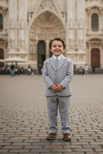 "Mason" Kids Light Grey Suit (5-Piece Set)