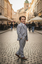 "Mason" Kids Light Grey Suit (5-Piece Set)