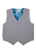 Little Tuxedos "Mason" Kids Light Grey Suit (5-Piece Set)