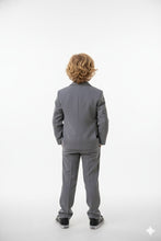 "Mason" Kids Medium Grey Suit (5-Piece Set)