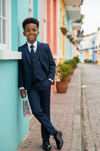 "Mason" Kids Navy Suit (5-Piece Set)