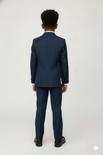 "Mason" Kids Navy Suit (5-Piece Set)