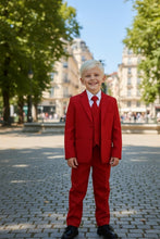 "Mason" Kids Red Suit (5-Piece Set)