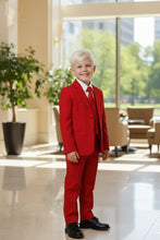 "Mason" Kids Red Suit (5-Piece Set)