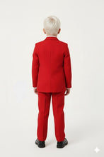 Little Tuxedos "Mason" Kids Red Suit (5-Piece Set)