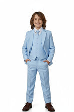 "Mason" Kids Sky Blue Suit (5-Piece Set)