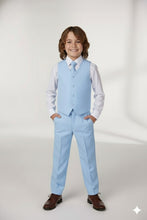 "Mason" Kids Sky Blue Suit (5-Piece Set)