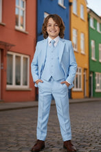 "Mason" Kids Sky Blue Suit (5-Piece Set)