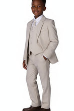 "Mason" Kids Tan Suit (5-Piece Set)
