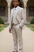 "Mason" Kids Tan Suit (5-Piece Set)