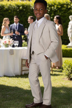 "Mason" Kids Tan Suit (5-Piece Set)