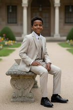 "Mason" Kids Tan Suit (5-Piece Set)