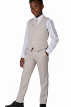 Little Tuxedos "Mason" Kids Tan Suit (5-Piece Set)