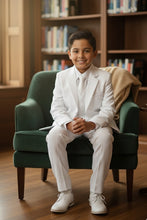 "Mason" Kids White Suit (5-Piece Set)