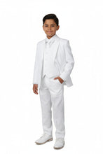 "Mason" Kids White Suit (5-Piece Set)