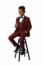 "Prodigy" Kids Burgundy Tuxedo (5-Piece Set)