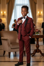 "Prodigy" Kids Burgundy Tuxedo (5-Piece Set)