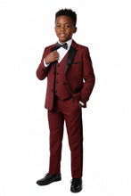 "Prodigy" Kids Burgundy Tuxedo (5-Piece Set)