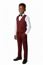 Little Tuxedos "Prodigy" Kids Burgundy Tuxedo (5-Piece Set)