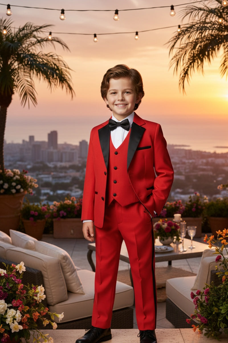 Little Tuxedos "Prodigy" Red Tuxedo (5-Piece Set)