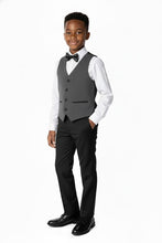 "London" Kids Charcoal Tuxedo (5-Piece Set)