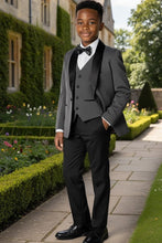 "London" Kids Charcoal Tuxedo (5-Piece Set)