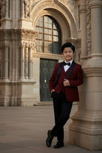 "London" Kids Wine Tuxedo (5-Piece Set)